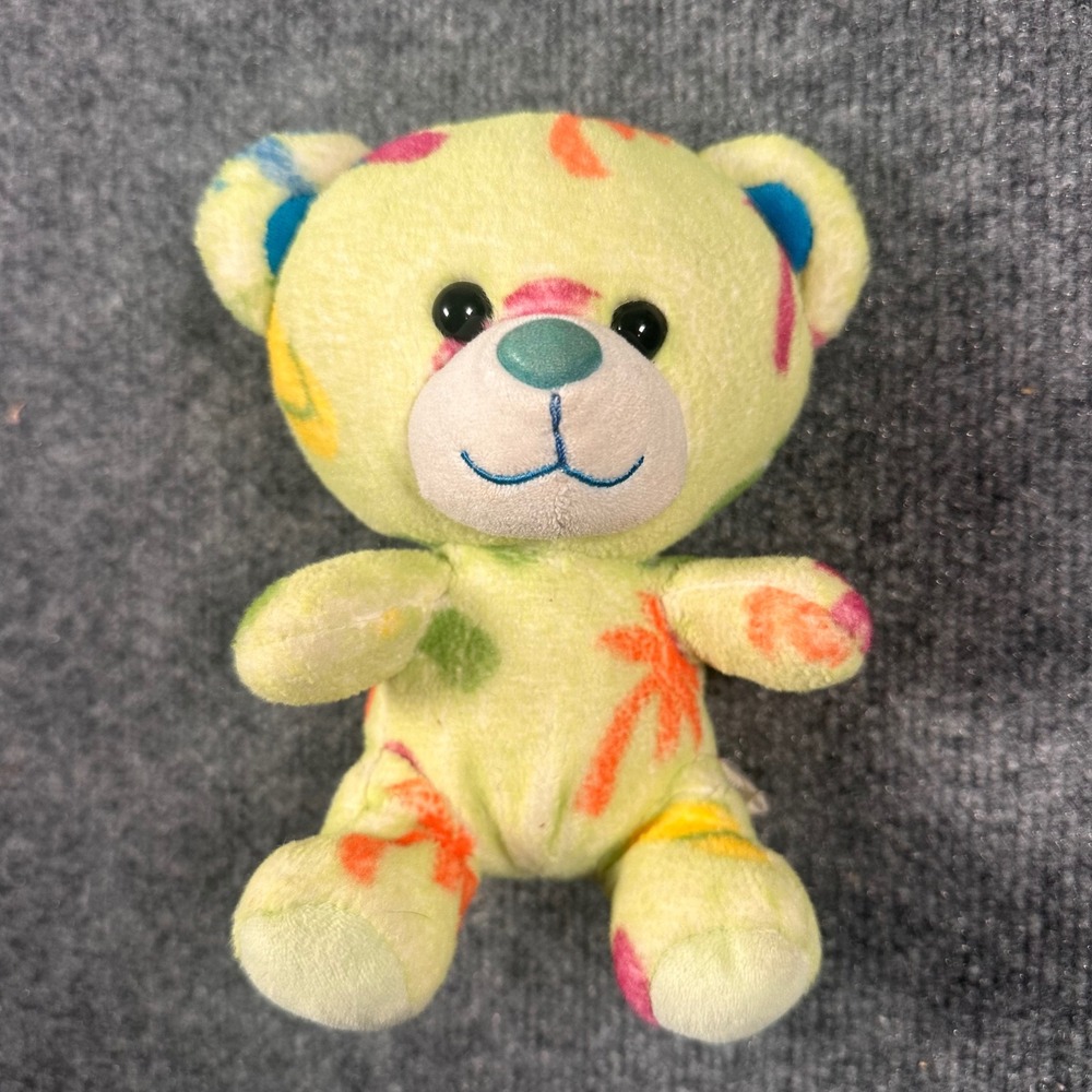 Build-A-Bear Smallfrys Mini Plush Lime Green Tropical Palm Tree Summer Bear 7in